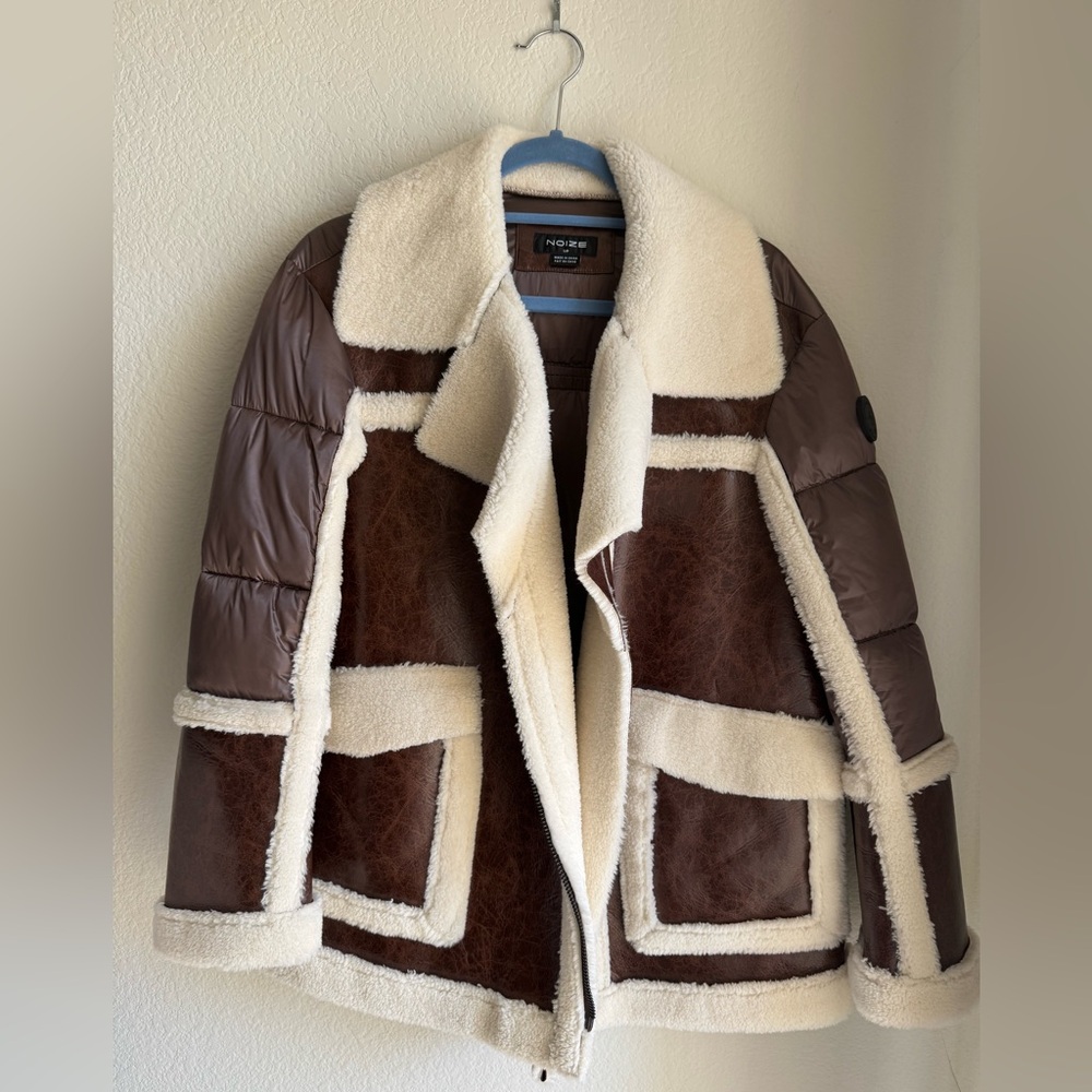 Noize Down Mixed Material Jacket